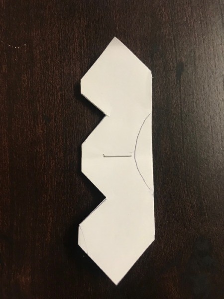 Snowflake Bow for Oversize Gift - triangle about and below the staple