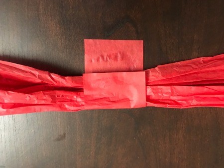 Snowflake Bow for Oversize Gift - use glue stick to attach the smaller piece around the center of other to create the bow