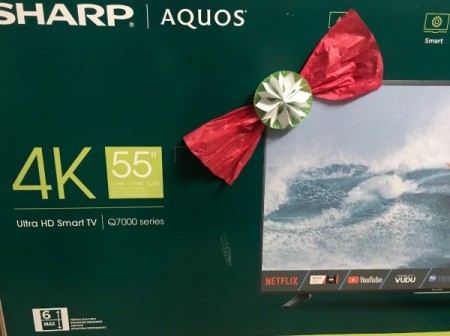 Snowflake Bow for Oversize Gift - tape the snowflake piece to the bow and then attach to your gift