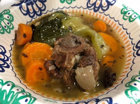 Oxtail Vegetable Soup in bowl