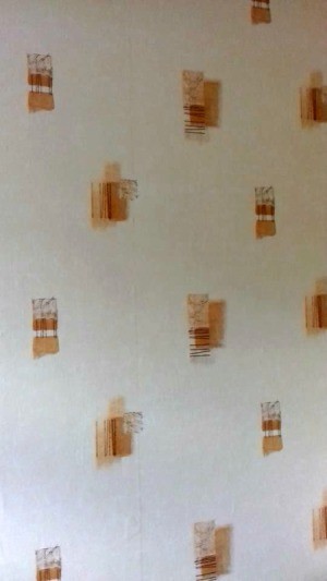 Finding Discontinued Wallpaper - white wallpaper with beige and brown rectangular shapes