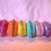 French Macaron Cookie Ornaments - 6 different color cookies