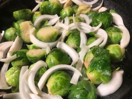 adding onion to Brussels Sprouts