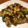 Caramelized Cranberry Brussels Sprouts on plate