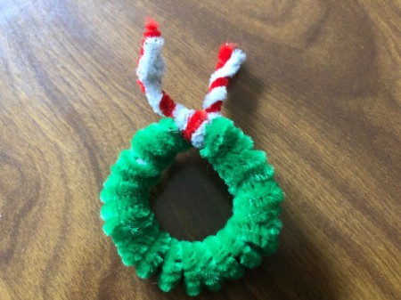 Mini Christmas Wreath - shape into a ring and tie off at the top