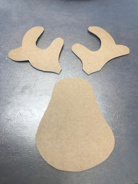 Candy Nose Reindeer Ornament - cut out