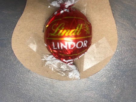 Candy Nose Reindeer Ornament - tape candy to the back