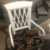 Identifying White Dining Table Chairs - white dining chair with arms and sort of a lattice back