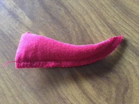 DIY Gnome Dolls - sew up all edges of the shoes