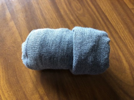 DIY Gnome Dolls - fold sock down 3 times to create the head