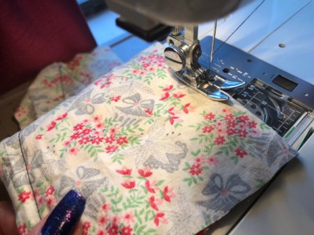 DIY Gnome Dolls - sew up the side edges of the cone and leave the bottom open