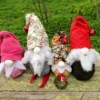 DIY Gnome Dolls - close up of 4 gnomes