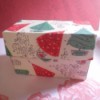 Up-cycled Gift Box - Christmas paper covered tea box, to use as a gift box