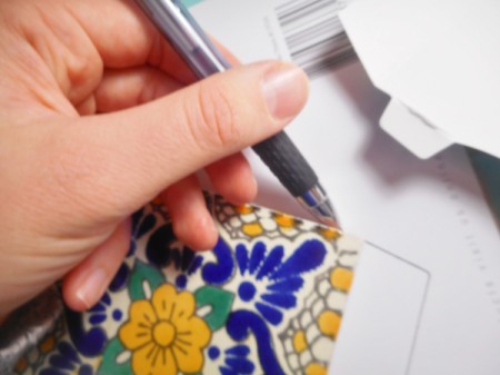 Up-cycled Gift Box - if box is too large, mark the end of the craft paper on the box and continue on another piece of craft paper