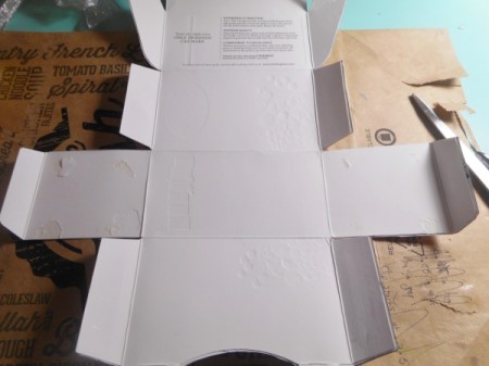 Up-cycled Gift Box- allow the glue to set up