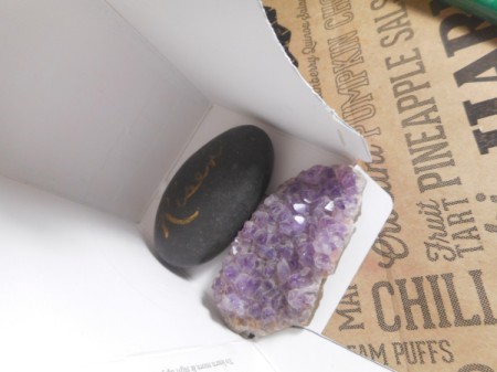 Up-cycled Gift Box - use weights to hold the glued areas until the glue sets up