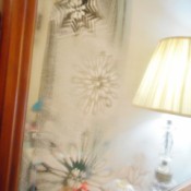 Snowy Window or Mirror - dresser mirror with snowflake designs