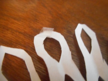 Snowy Window or Mirror - closeup of tape roll