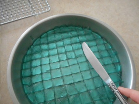 scored Hard Tack Candy in pan