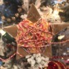 Cardboard Star Ornament  - ornament hanging on the tree
