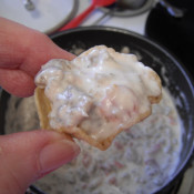 Sausage Dip on chip