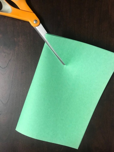 Christmas Ornament Card - cut out a tree shape