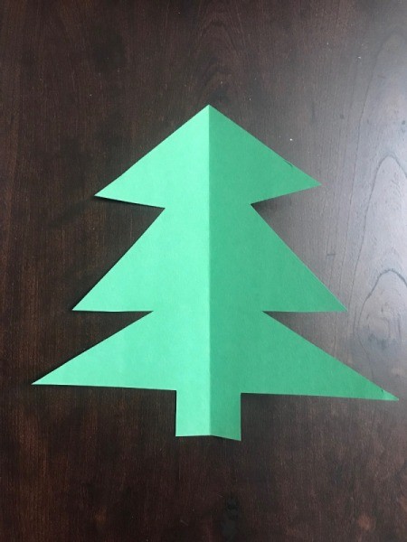 Christmas Ornament Card - paper tree