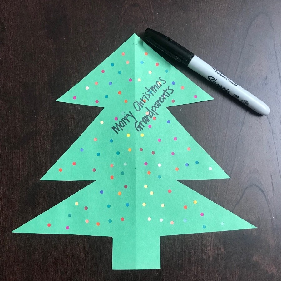 Making a Christmas Tree with Ornaments Card My Frugal Christmas