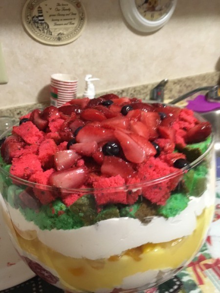 fruit layer in Dessert Trifle