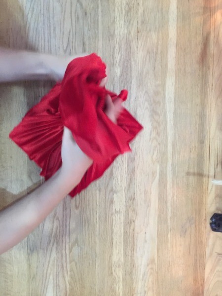 Fabric Wrapping Paper - repeat with the other two corners