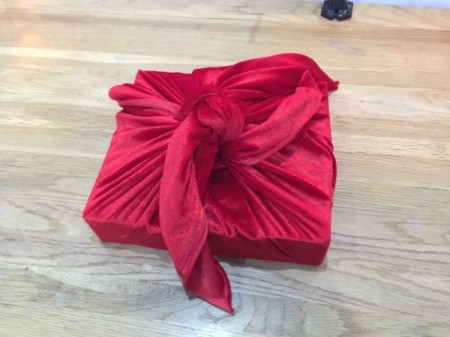 Fabric Wrapping Paper - double knot tied