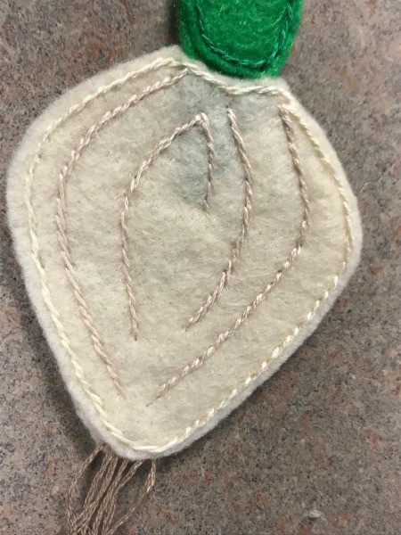 Felt Shallot Ornament