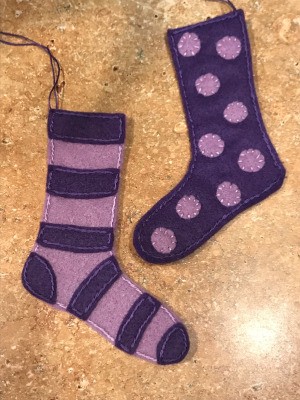 Felt Mismatched Sock Ornaments