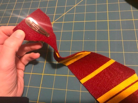 Felt Clip-on Harry Potter Ties - tie with barrette clip