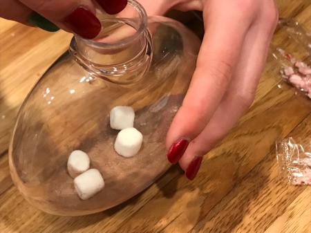 Hot Cocoa Ornaments - add mini marshmallows