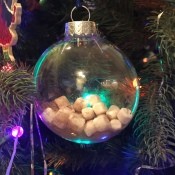 Hot Cocoa Ornaments - added string for hanging