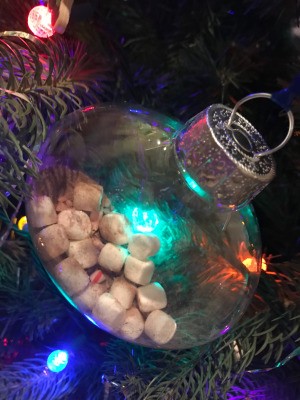 Hot Cocoa Ornaments - ornament on lighted Xmas tree