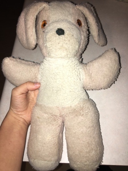 old stuffed dog