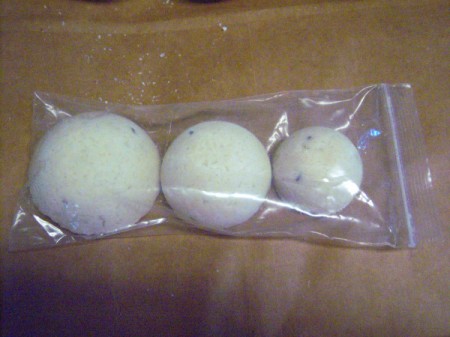 Making Bath Bombs - bag lying down