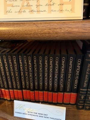 Value of Encyclopedia Britannica - volumes on a bookshelf