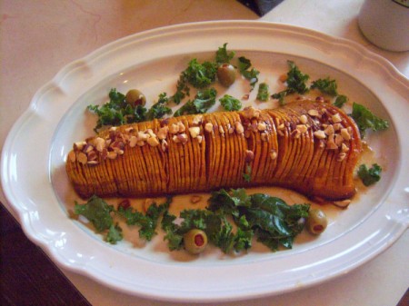 Honey Glazed Butternut Squash on serving tray