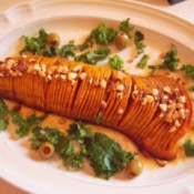 Honey Glazed Butternut Squash on serving tray