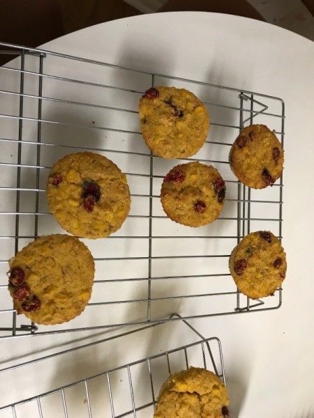 Maple Cranberry Corn Muffins