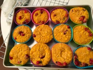baked Maple Cranberry Corn Muffins