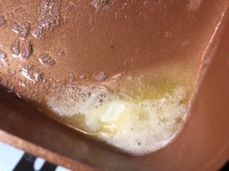butter in pan
