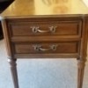 Value of a Henredon End Table - light wood colored two drawer end table