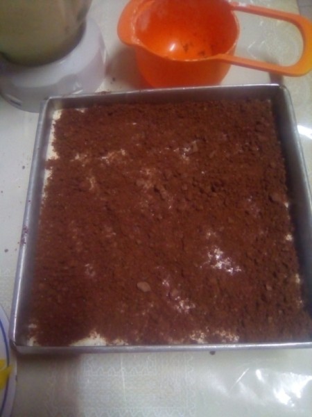 cookie crumbs on Cake