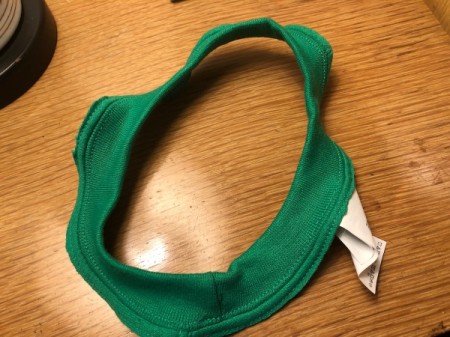 DIY Off-Shoulder Top - save the neckband for other uses, the neck can be stretched a bit if you want it to hang more off your shoulder