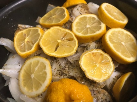 Lemons on Onion Chicken