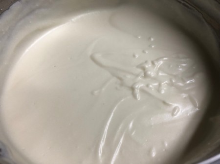 blended cream cheese and butter